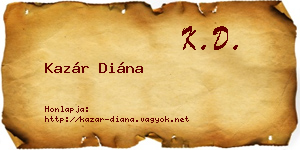 Kazár Diána névjegykártya